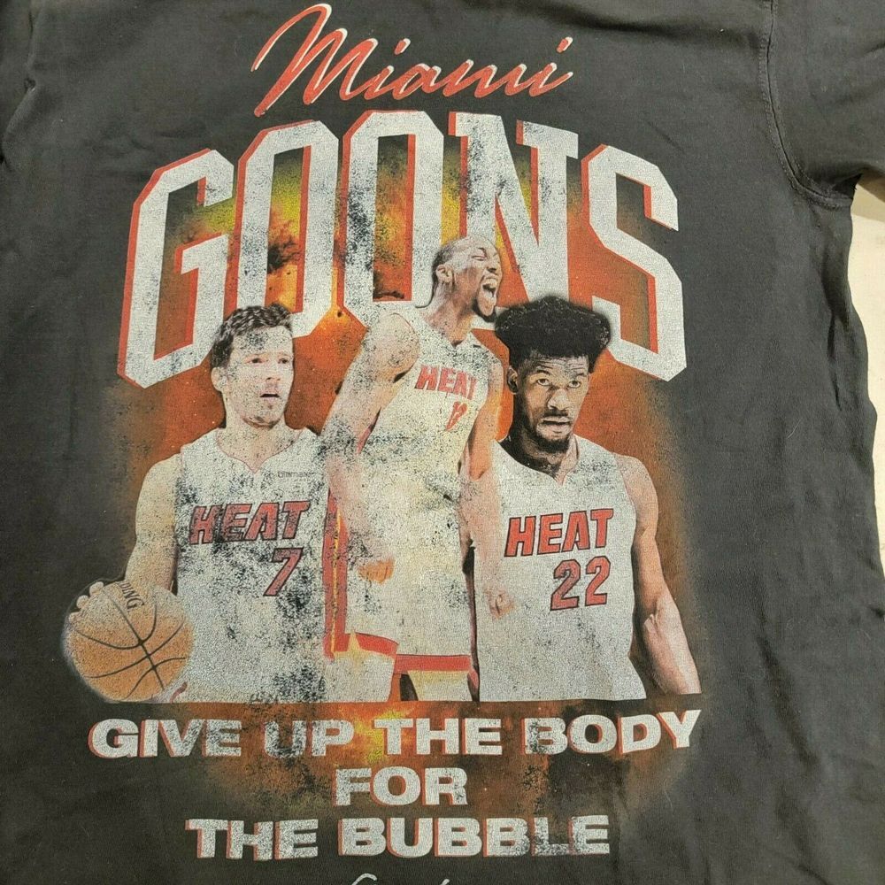 Miami Heat Men's T-shirt‎ Miami Goons Butler Adebayo Dragic Small